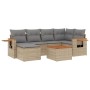 7-piece garden sofa set and beige synthetic rattan cushions by , Garden sets - Ref: Foro24-3227025, Price: 480,53 €, Discount: %