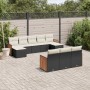 Gartensofa-Set 10-teilig mit schwarzen synthetischen Rattankissen von , Gartensets - Ref: Foro24-3228093, Preis: 625,99 €, Ra...