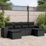 6-piece garden sofa set and black synthetic rattan cushions by , Garden sets - Ref: Foro24-3222914, Price: 381,39 €, Discount: %