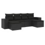 6-piece garden sofa set and black synthetic rattan cushions by , Garden sets - Ref: Foro24-3222914, Price: 394,21 €, Discount: %