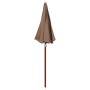 Parasol with taupe gray steel pole 180 cm by vidaXL, Umbrellas - Ref: Foro24-47801, Price: 27,96 €, Discount: %