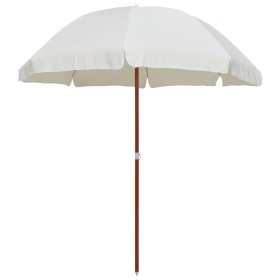 Parasol with sand-colored steel pole 240 cm by vidaXL, Umbrellas - Ref: Foro24-47799, Price: 36,64 €, Discount: %