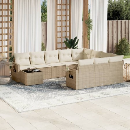 11-piece garden sofa set with beige synthetic rattan cushions by , Garden sets - Ref: Foro24-3220727, Price: 832,02 €, Discou...