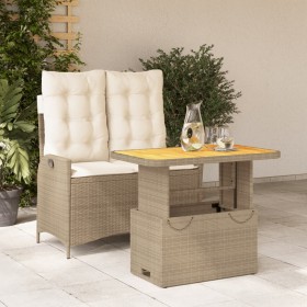 2-teilige Garten-Essgruppe mit beigen Kissen aus synthetischem Rattan von , Gartensets - Ref: Foro24-3277478, Preis: 302,99 €...