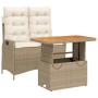 Set comedor de jardín 2 pzas con cojines ratán sintético beige de , Conjuntos de jardín - Ref: Foro24-3277478, Precio: 301,98...