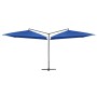 Azure blue steel pole double garden umbrella 250x250 cm by vidaXL, Umbrellas - Ref: Foro24-47327, Price: 135,99 €, Discount: %