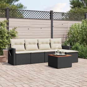 6-piece garden sofa set and black synthetic rattan cushions by , Modular outdoor sofas - Ref: Foro24-3224537, Price: 354,99 €...