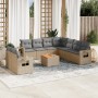 Garden sofa set with beige cushions 10 pieces synthetic rattan by , Modular outdoor sofas - Ref: Foro24-3224631, Price: 715,6...