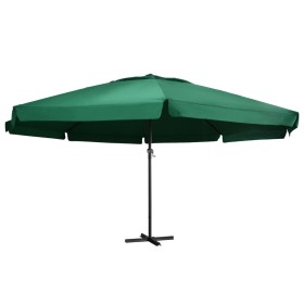 Sombrilla de jardín con palo de aluminio verde 600 cm de vidaXL, Sombrillas - Ref: Foro24-47371, Precio: 294,19 €, Descuento: %