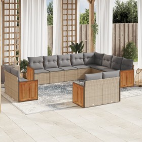 12-piece garden sofa set and brown synthetic rattan cushions by , Garden sets - Ref: Foro24-3228194, Price: 967,23 €, Discoun...