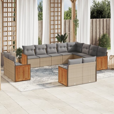 12-piece garden sofa set and brown synthetic rattan cushions by , Garden sets - Ref: Foro24-3228194, Price: 942,99 €, Discoun...