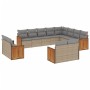 12-piece garden sofa set and brown synthetic rattan cushions by , Garden sets - Ref: Foro24-3228194, Price: 942,99 €, Discoun...