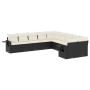 Set de sofás de jardín 10 pzas cojines ratán sintético negro de , Conjuntos de jardín - Ref: Foro24-3253043, Precio: 599,41 €...