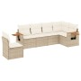 Garden sofa set with cushions 6 pieces beige synthetic rattan by , Garden sets - Ref: Foro24-3226856, Price: 532,91 €, Discou...