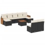 Set de sofás de jardín 10 pzas cojines ratán sintético negro de , Conjuntos de jardín - Ref: Foro24-3228058, Precio: 584,99 €...