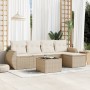 Garden sofa set with cushions 6 pieces beige synthetic rattan by , Garden sets - Ref: Foro24-3253635, Price: 450,04 €, Discou...