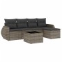 6-piece garden furniture set and gray synthetic rattan cushions by , Garden sets - Ref: Foro24-3253637, Price: 418,95 €, Disc...