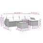 6-piece garden furniture set and gray synthetic rattan cushions by , Garden sets - Ref: Foro24-3253637, Price: 418,95 €, Disc...