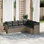 6-teiliges Gartenmöbel-Set und graue synthetische Rattankissen von , Gartensets - Ref: Foro24-3249519, Preis: 380,81 €, Rabat...