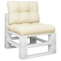 Cushions for pallet sofa 2 units cream fabric by , Cushions for chairs and sofas - Ref: Foro24-314485, Price: 28,71 €, Discou...