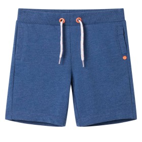 Pantalones cortos infantiles con cordón azul oscuro mélange 92 de , Pantalones de niños - Ref: Foro24-12364, Precio: 10,99 €,...