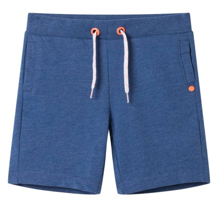 Pantalones cortos infantiles con cordón azul oscuro mélange 92 de , Pantalones de niños - Ref: Foro24-12364, Precio: 10,83 €,...