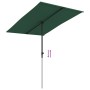 Garden umbrella with green aluminum pole 2x1.5 m by vidaXL, Umbrellas - Ref: Foro24-47336, Price: 44,15 €, Discount: %