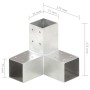 Conectores de postes en Y 4 uds metal galvanizado 71x71 mm de vidaXL, Postes de cerca - Ref: Foro24-145458, Precio: 58,19 €, ...