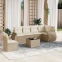 Set aus 7-teiligen Gartensofas und Kissen, synthetisches Rattan, beige von , Gartensets - Ref: Foro24-3253775, Preis: 584,99 ...