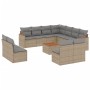 Garden sofa set 12 pieces and brown synthetic rattan cushions by , Garden sets - Ref: Foro24-3258496, Price: 842,75 €, Discou...