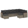 Set de muebles de jardín 9 pzas y cojines ratán sintético gris de , Conjuntos de jardín - Ref: Foro24-3258945, Precio: 560,81...