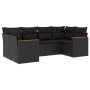 6-piece garden sofa set with black synthetic rattan cushions by , Garden sets - Ref: Foro24-3258660, Price: 454,17 €, Discoun...