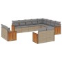 Garden sofa set 12 pieces and brown synthetic rattan cushions by , Garden sets - Ref: Foro24-3260596, Price: 1,00 €, Discount: %