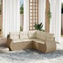 Garden sofa set with 5-piece synthetic rattan beige cushions by , Garden sets - Ref: Foro24-3221347, Price: 519,26 €, Discoun...