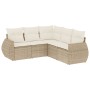 Garden sofa set with 5-piece synthetic rattan beige cushions by , Garden sets - Ref: Foro24-3221347, Price: 519,26 €, Discoun...