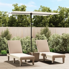 Garden umbrella with white sand aluminum pole 2x1.5 m by vidaXL, Umbrellas - Ref: Foro24-47337, Price: 44,99 €, Discount: %