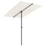 Garden umbrella with white sand aluminum pole 2x1.5 m by vidaXL, Umbrellas - Ref: Foro24-47337, Price: 44,15 €, Discount: %