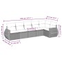 Set aus 6-teiligen Gartensofas und Kissen Kunstrattan schwarz von , Gartensets - Ref: Foro24-3221385, Preis: 438,44 €, Rabatt: %