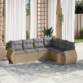 Garden sofa set with 6-piece synthetic rattan beige cushions by , Garden sets - Ref: Foro24-3221408, Price: 454,79 €, Discoun...