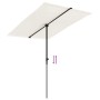 Garden umbrella with white sand aluminum pole 2x1.5 m by vidaXL, Umbrellas - Ref: Foro24-47337, Price: 44,15 €, Discount: %