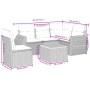 Set mit 6 Gartenmöbeln und Kissen synthetisches Rattangrau von , Gartensets - Ref: Foro24-3225010, Preis: 410,69 €, Rabatt: %