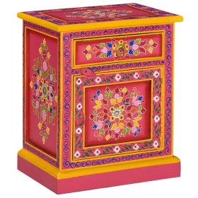 Hand Painted Pink Mango Solid Wood Nightstand by vidaXL, Nightstands - Ref: Foro24-244835, Price: 120,01 €, Discount: %