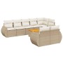 9-piece garden sofa set with beige synthetic rattan cushions by , Garden sets - Ref: Foro24-3225092, Price: 838,02 €, Discoun...