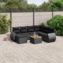 8-piece garden sofa set with black synthetic rattan cushions by , Garden sets - Ref: Foro24-3225117, Price: 492,93 €, Discoun...