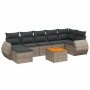 Set de sofás de jardín 8 pzas y cojines ratán sintético gris de , Conjuntos de jardín - Ref: Foro24-3225115, Precio: 519,66 €...