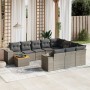 Set von 11-teiligen Gartensofas mit beigen Kissen aus synthetischem Rattan von , Gartensets - Ref: Foro24-3225632, Preis: 763...