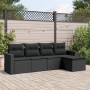 5-teiliges Gartenmöbel-Set und Kissen aus synthetischem Rattan schwarz von , Gartensets - Ref: Foro24-3218875, Preis: 273,42 ...