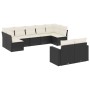 Set aus 8-teiligen Gartensofas und Kissen Kunstrattan schwarz von , Gartensets - Ref: Foro24-3219406, Preis: 553,19 €, Rabatt: %