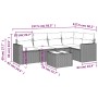 Set aus 6-teiligen Gartensofas und Kissen Kunstrattan schwarz von , Gartensets - Ref: Foro24-3218926, Preis: 383,39 €, Rabatt: %