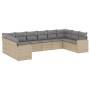 Garden sofa set with beige cushions, 10 pieces, made of synthetic rattan. by , Garden sets - Ref: Foro24-3219459, Price: 666,...